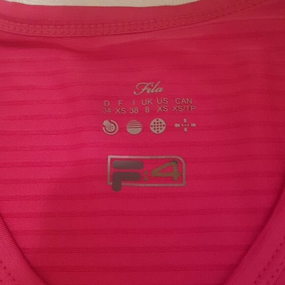3/$20 Fila woman top tee hot pink XS - Picture 2 of 5